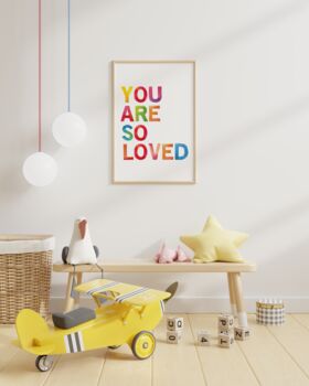 You Are So Loved Rainbow Print, 3 of 5