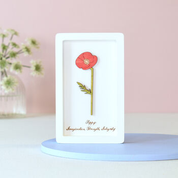 September Birth Flower Miniature Aster Wall Art Gift, 10 of 12
