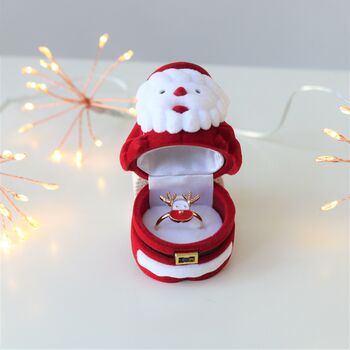 Santa Claus Ring Box With Rudolph Ring, 2 of 5