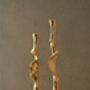 Handmade Black Brass Spiral Candle Holder Set, thumbnail 1 of 12