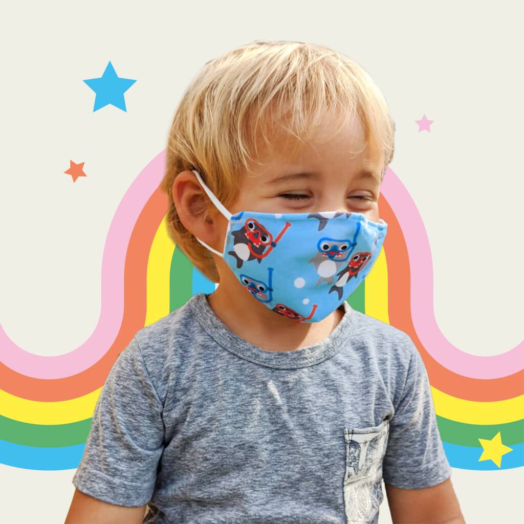Kids Cloth Face Masks For Boys And Girls By Pango Productions
