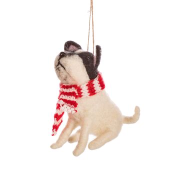 Cute Dog With Scarf Felt Decoration, 2 of 3