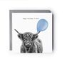 Highland Coo Birthday Card, thumbnail 2 of 6