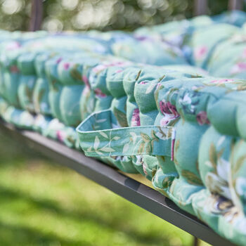 Vintage Floral Padded Garden Bench Cushion, 4 of 4
