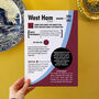 Personalised Season Print Gift For West Ham Fans, thumbnail 3 of 5