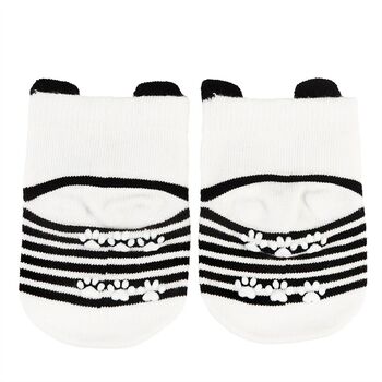 Organic Panda Monochrome Baby Socks In Gift Box, 3 of 3