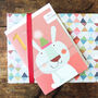 Gold Foiled Rabbit 1st Birthday Card, thumbnail 1 of 5