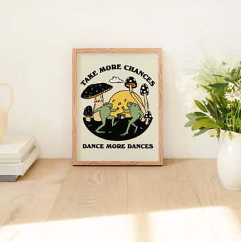 'Take More Chances' Dancing Frogs Quote Print, 4 of 12