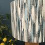 Marine Blue Abstract Drum Lampshade, thumbnail 5 of 12
