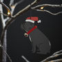 French Bulldog Christmas Tree Decoration, thumbnail 2 of 4