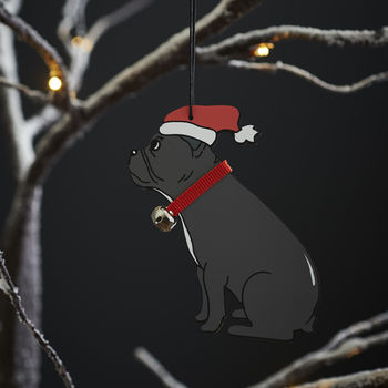 French Bulldog Christmas Tree Decoration, 2 of 4