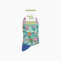 Number One Mum Floral Bamboo Socks In Green, thumbnail 3 of 4