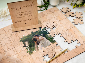 Personalised Photo Puzzle Wedding Guestbook Alternative, 4 of 12