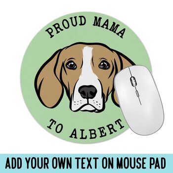 English Foxhound Face Mouse Mat, 3 of 5