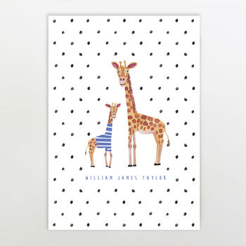 Personalised Giraffe Print, 3 of 3
