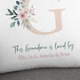 Floral Personalised Grandma Cushion, thumbnail 2 of 2