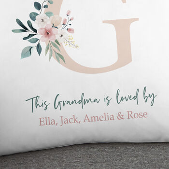 Floral Personalised Grandma Cushion, 2 of 2