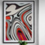 Bright Abstract Shapes Print, Contemporary Wall Art, thumbnail 3 of 12