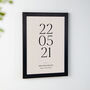 Special Date Linen 4th Anniversary Print, thumbnail 1 of 3