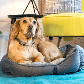 Geometric Comfort Dog Sofa Bed Large, 4 of 6