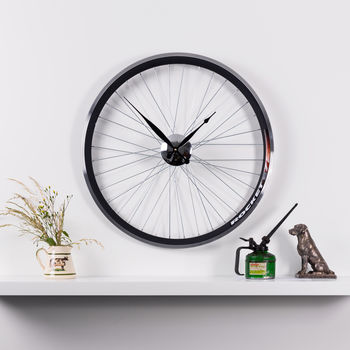 Handmade Racing Bike Wheel Clock With Brake Disc Large, 8 of 8