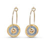 Blue Pool Gold Fill Small Hoops, thumbnail 1 of 3