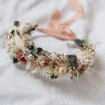 Arizona Bridal Dried Flower Crown Wedding Headband, 5 of 5