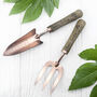 Personalised Luxe Copper Trowel And Fork Set, thumbnail 1 of 10