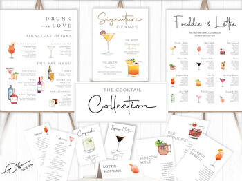 Cocktail Wedding Table Plan Cards, 11 of 11