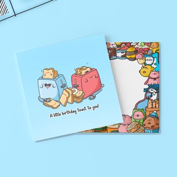 Toast Birthday Card | Cute Greeting Cards, 3 of 4