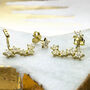 Gold Plated Silver Pavé Star Ear Jackets, thumbnail 1 of 4