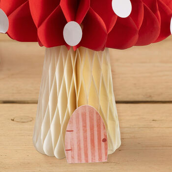 Red And White Honeycomb Mushroom Decorations Fairy Party, 4 of 5