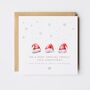 Personalised Family Christmas Card / Up To Six Santa Hats, thumbnail 1 of 5