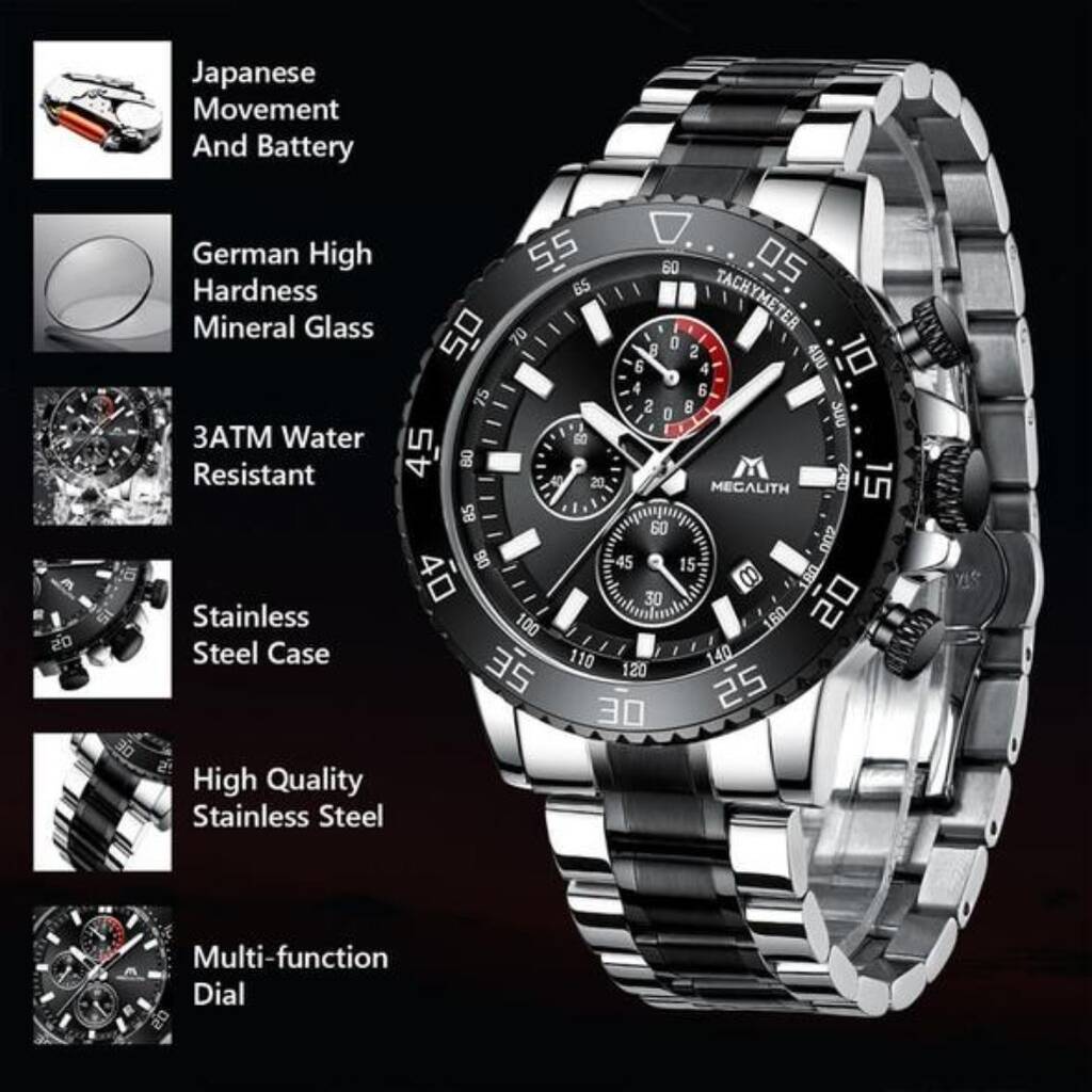 Mens Designer Chronograph Watch By Air Armor