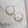 Silver And Gemstone Hoops, thumbnail 2 of 5