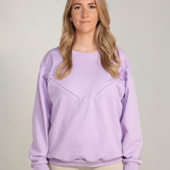 Women's Breastfeeding Lilac Sweatshirt, 4 of 4
