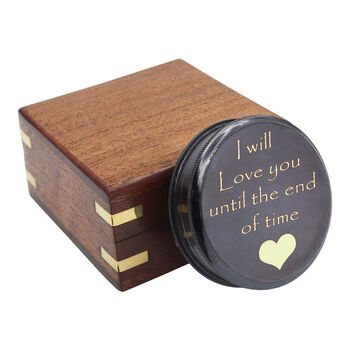 Personalised 100 Year Gunmetal Calendar Compass, 9 of 12