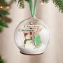 Rabbit And Snowman First Christmas Bauble, thumbnail 2 of 3