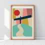 Angel Of The North Geometric Art Print Poster, thumbnail 1 of 2