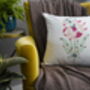 Les Indes Ketki Floral Recycled Cotton Cushion Cover, thumbnail 2 of 5