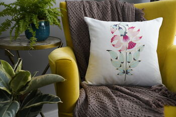 Les Indes Ketki Floral Recycled Cotton Cushion Cover, 2 of 5
