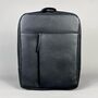 Black Leather Laptop Backpack, thumbnail 3 of 8