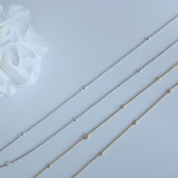 18 Ct. Yellow Gold Chain Set With White Diamonds, 6 of 7