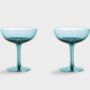 Set Of Two Blue Champagne Saucers, thumbnail 3 of 3