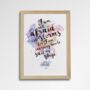 Inspirational 'Storms' Watercolour Quote Print, thumbnail 2 of 5