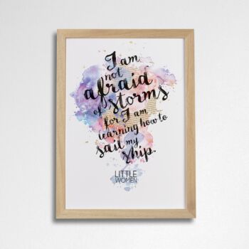 Inspirational 'Storms' Watercolour Quote Print, 2 of 5