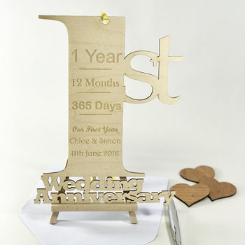 Personalised Giant 1st Wedding Anniversary Card, 6 of 11