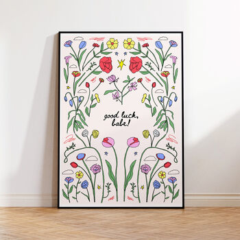 Chappell Roan 'Good Luck, Babe!' Floral Pop Lyric Art Print, 5 of 7