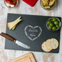 Personalised Couples Slate Cheese Board, thumbnail 1 of 6