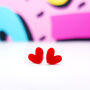 Heart Stud Earrings, thumbnail 1 of 8